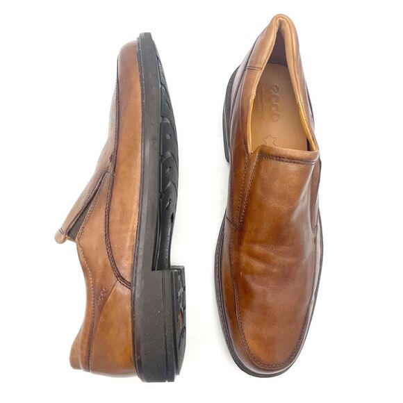 ECCO Holton Apron Toe Slip On Loafers Brown Leather Shock Point EU 48 US 14 main image 12